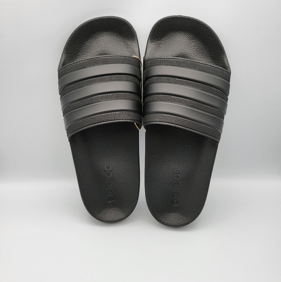 NEW Men's Adidas Shower Slides in Triple Black - Picture 6 of 11